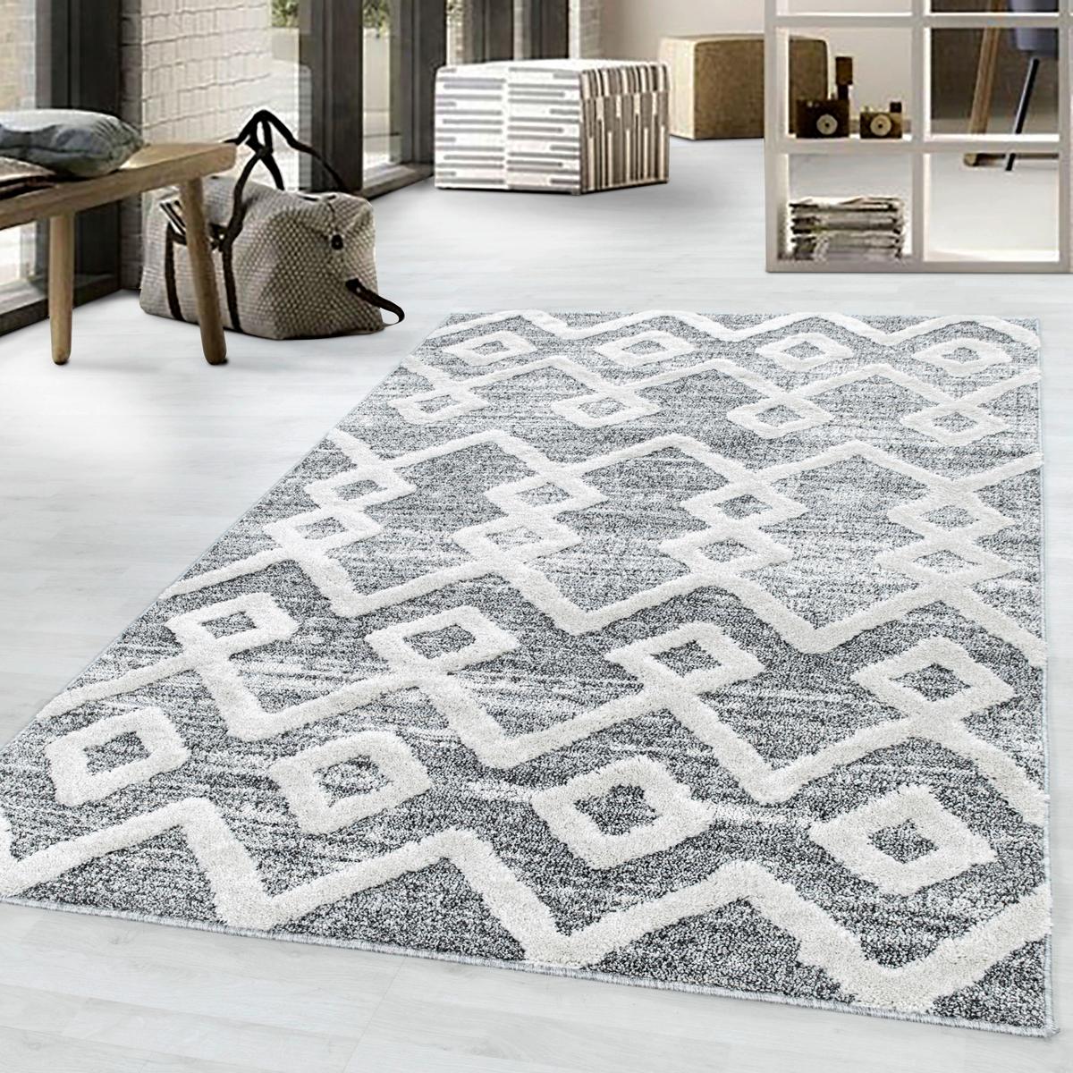 Teppich Läufer Grau Pisa 80x250 cm - Grau, KONVENTIONELL, Textil (80/250cm)