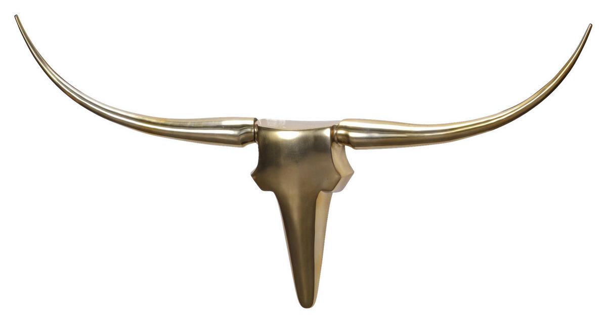 Wanddeko Wohnling Goldfarben B: 125 cm - Goldfarben, MODERN, Metall (125/60/10cm) - MID.YOU