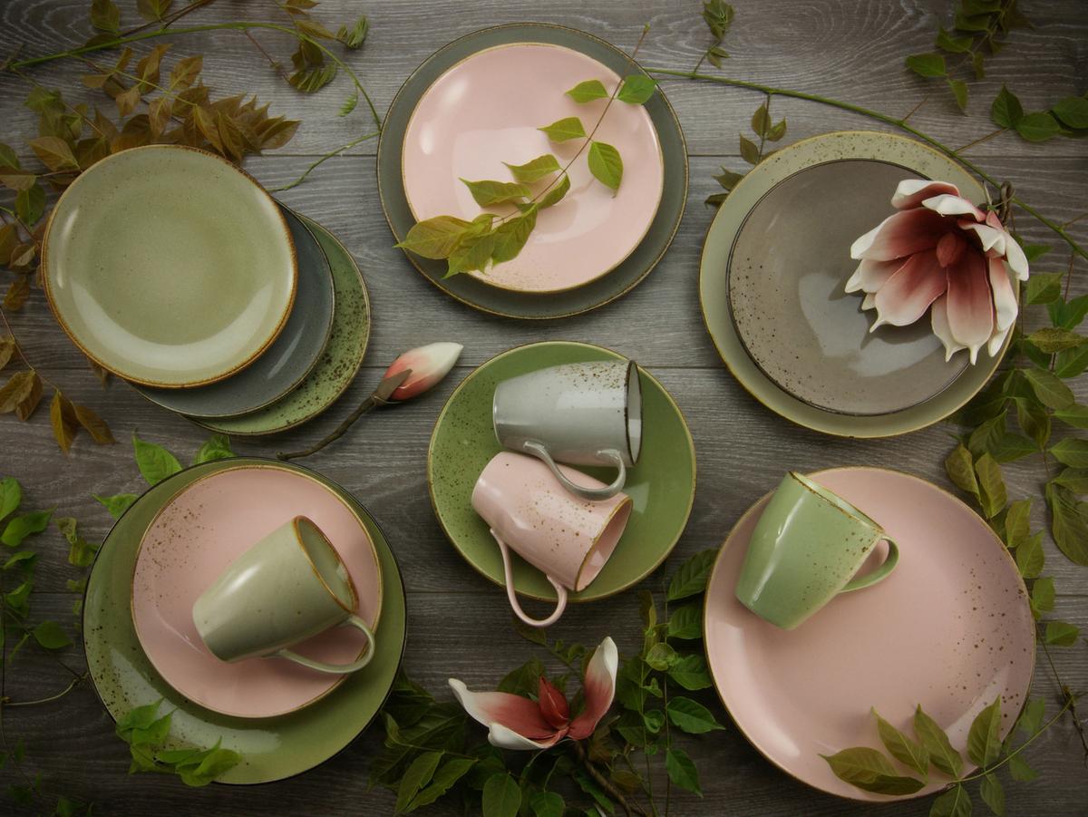 Kombinovaný servis VINTAGE GARDEN, 16-dielny - viacfarebná/modrá, Trend, keramika (34/31,5/33cm) - Creatable