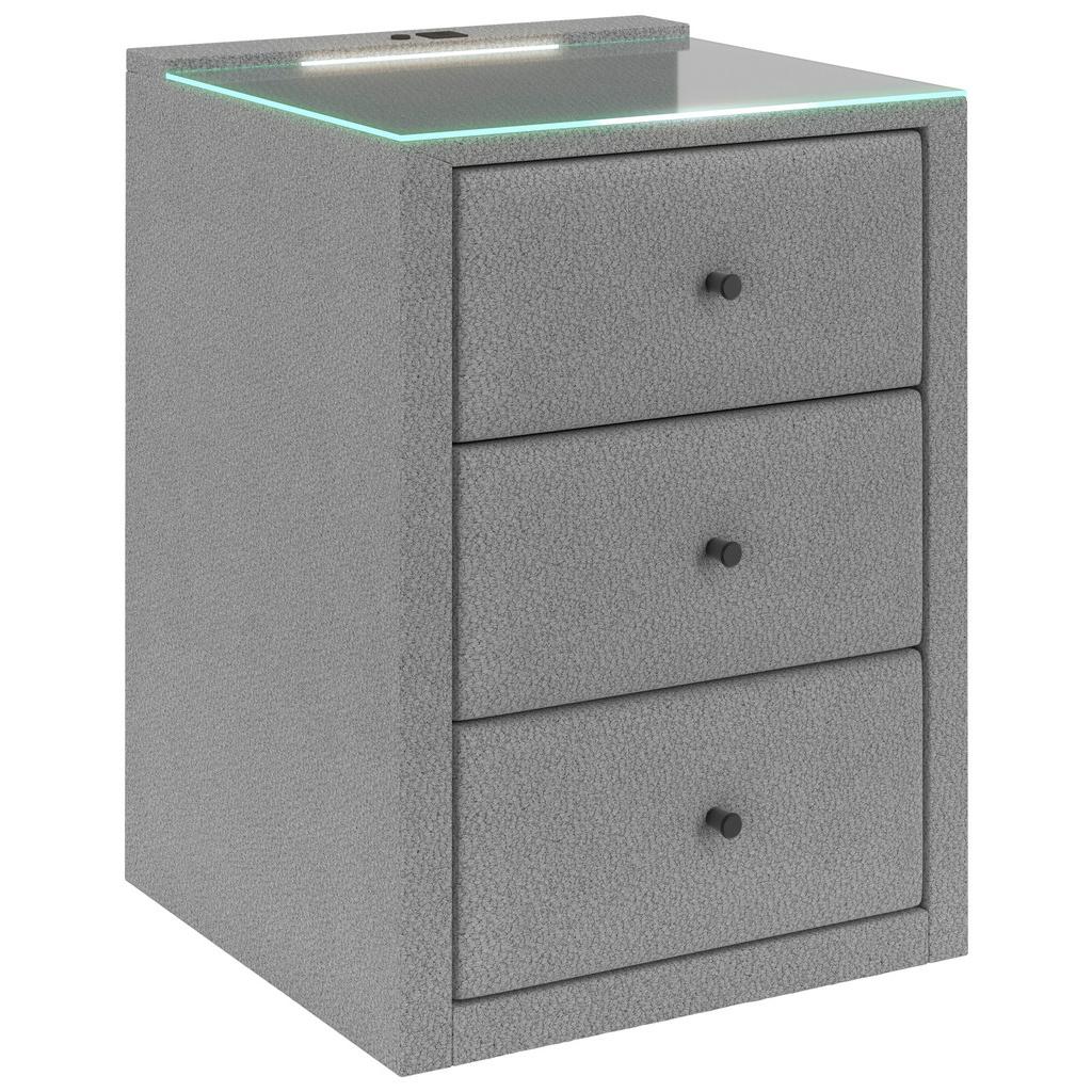 Nachtkästchen Carmen Silber H: 68 Cm