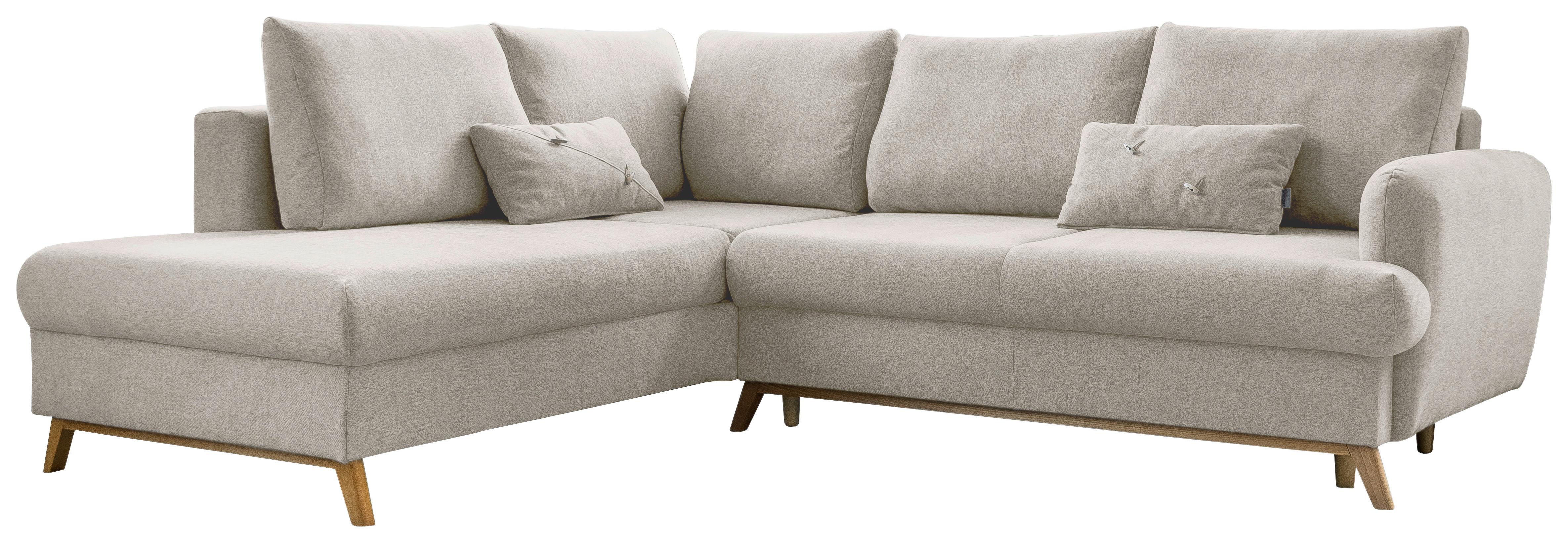 Ecksofa Scanddic Lagom Beige S: 202x242 cm - Beige/Naturfarben, Textil (202/242cm) - MID.YOU