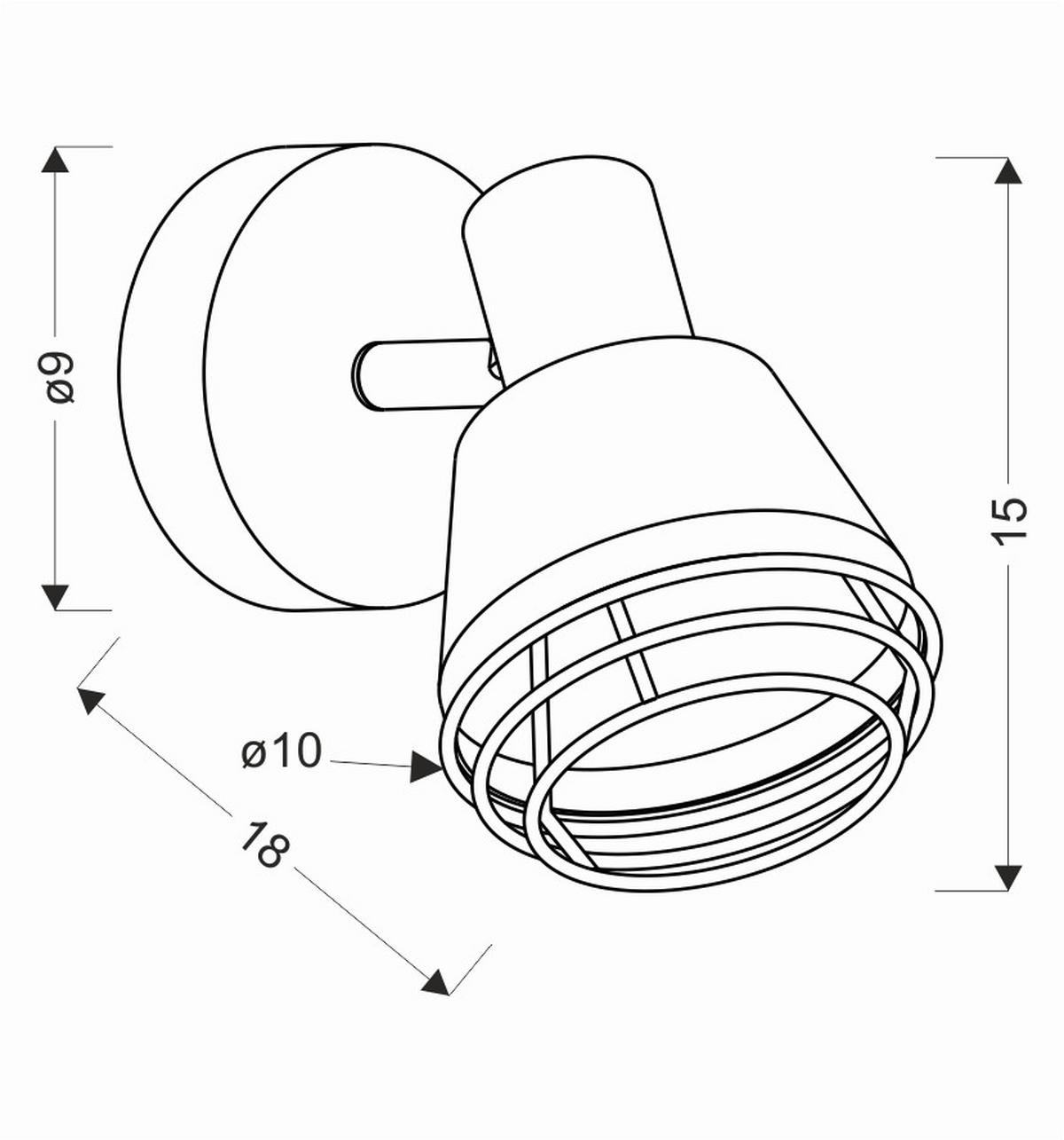 Wandleuchte 91-81384 - Basics, Metall (18/15/10cm)