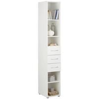 VÍCEÚČELOVÁ SKŘÍŇ MRK - bílá/barvy hliníku, Konvenční, kompozitní dřevo/plast (30/185/40cm) - Mömax