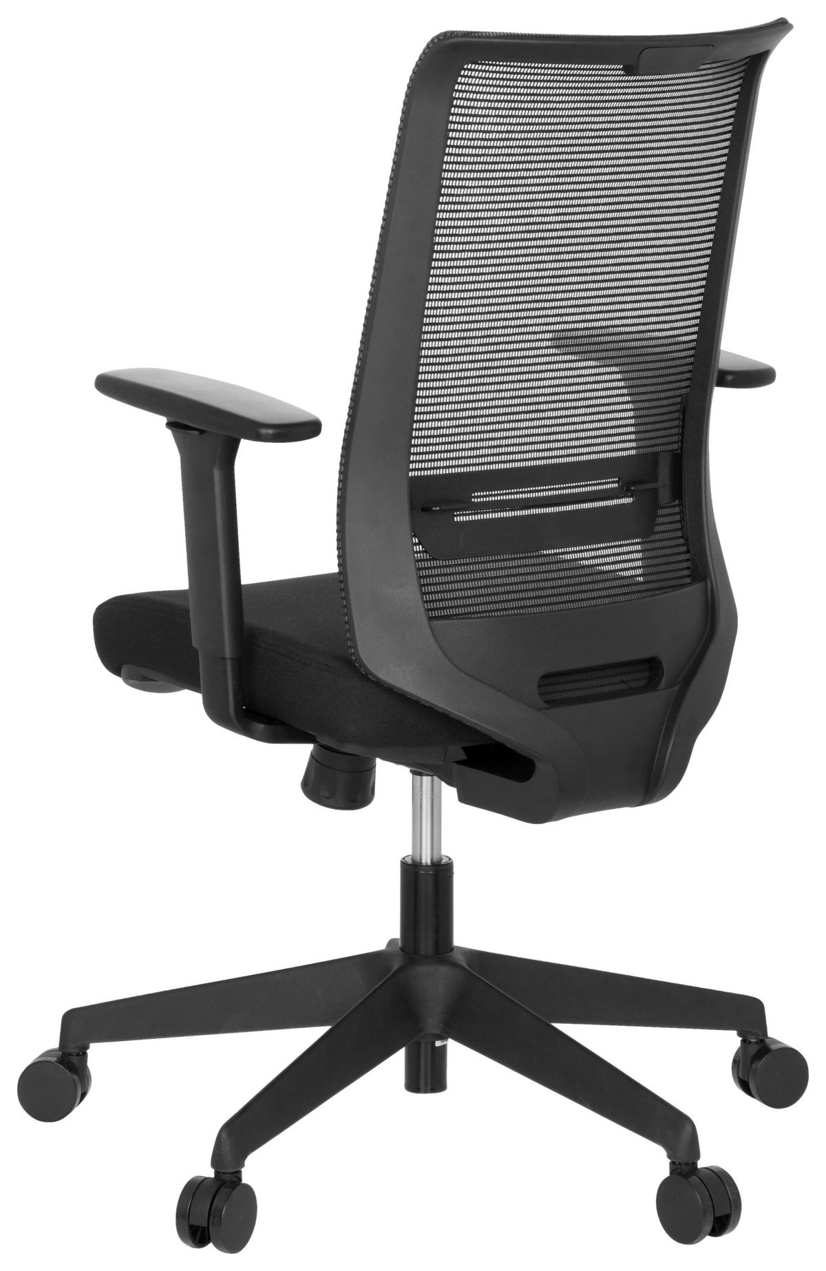 Drehstuhl Coniston Schwarz - Schwarz, MODERN, Kunststoff/Textil (65/108/54cm) - MID.YOU