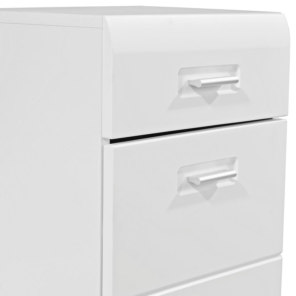 Unterschrank Mit Soft-Close Pearl B: 40 cm, Weiß Matt - Schwarz/Weiß, KONVENTIONELL, Holzwerkstoff (40/78,9/29,6cm)