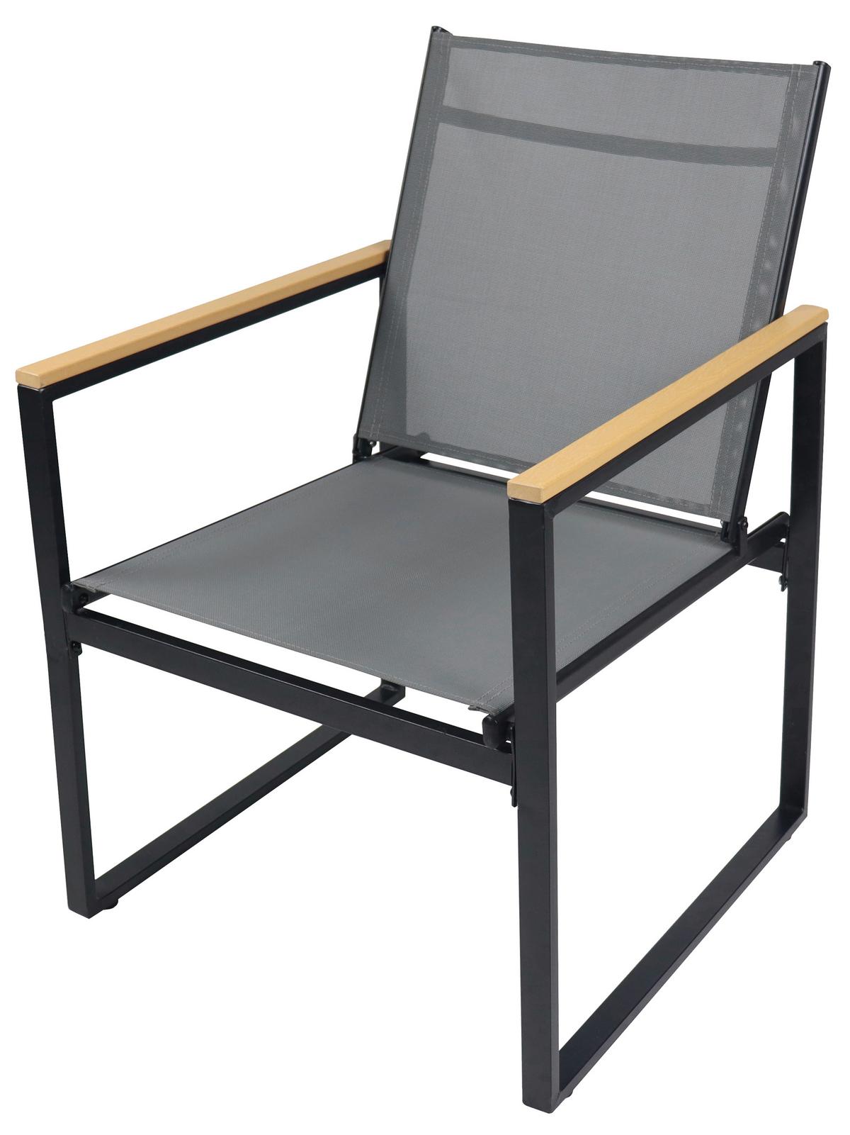 Gartenstuhl-Set Volasi 2er Anthrazit B: 54 cm - Honigeiche/Anthrazit, MODERN, Holzwerkstoff/Kunststoff (54/83/65cm) - MID.YOU