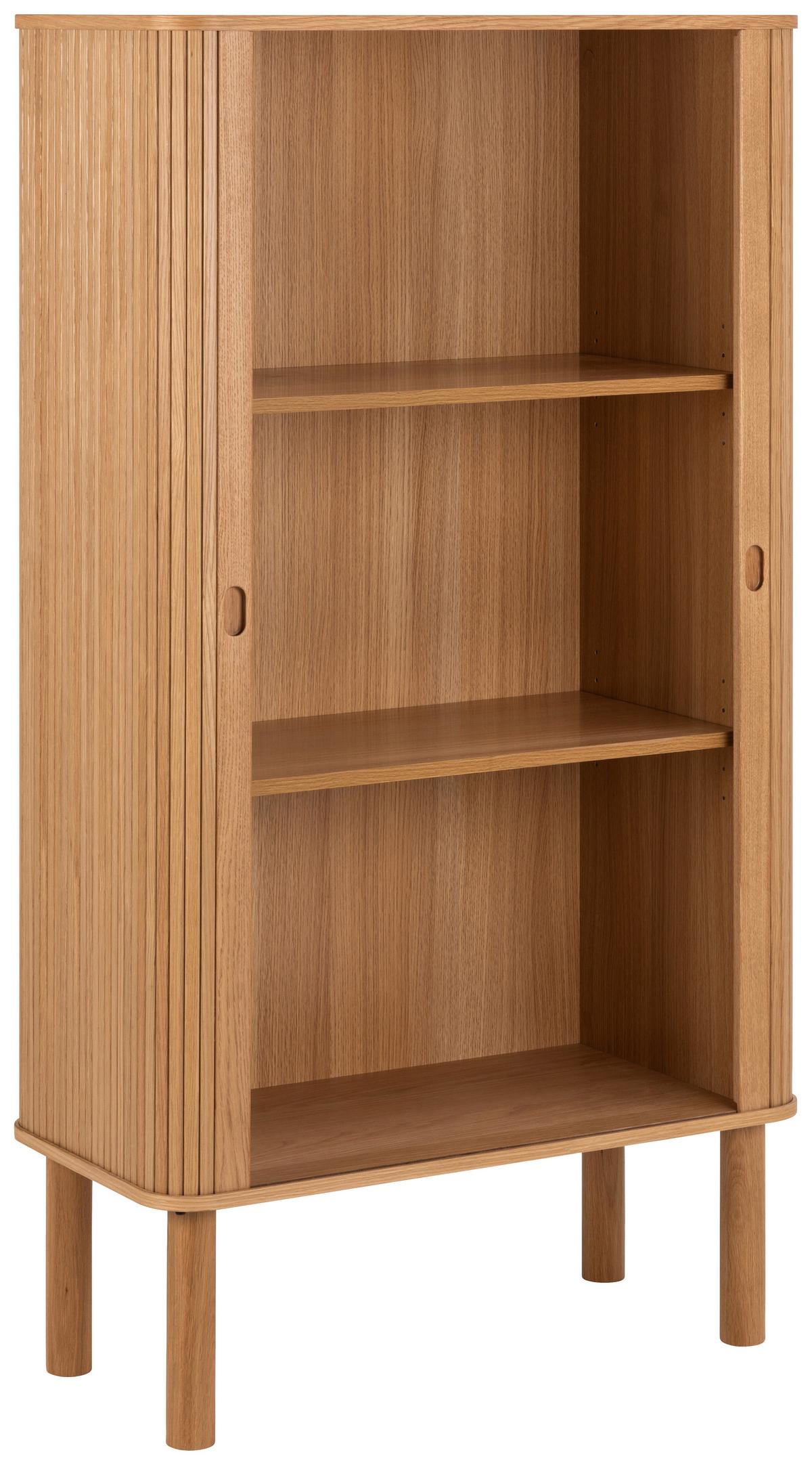 Vysoká komoda LANGLEY - farba duba, Trend, kompozitné drevo (80/145/40cm)
