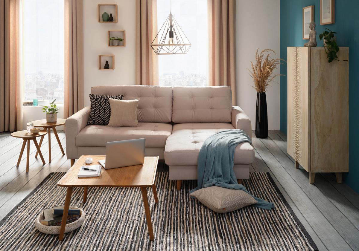 ODKLÁDACÍ STOLEK SIEGEN - přírodní barvy, Konvenční, dřevo (50/45cm) - Zandiara