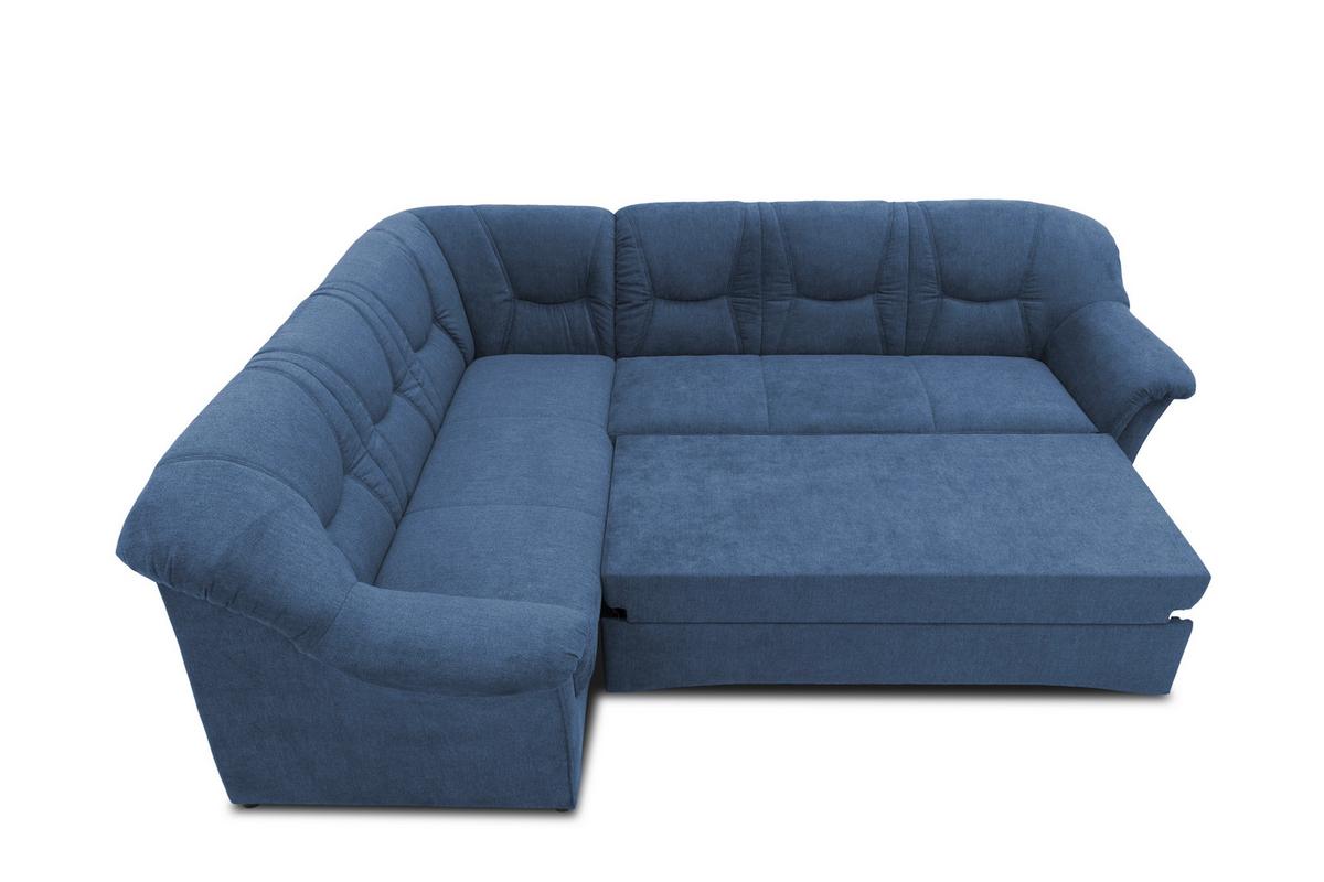 Ecksofa Sarafina Dunkelblau S: 190x240 Cm - Schwarz/Dunkelblau, KONVENTIONELL, Textil (190/240cm) - MID.YOU