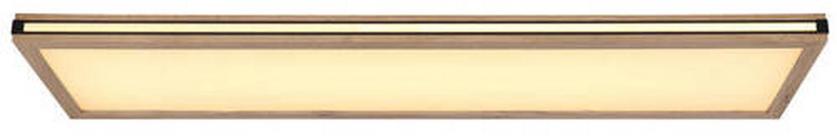 LED-Deckenleuchte 41589d5 - Dunkelbraun/Opal, Natur, Holzwerkstoff/Kunststoff (120/30/7,5cm) - Globo