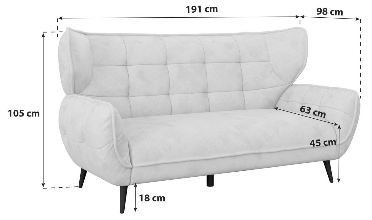 Dvojmiestna pohovka PESCARA, tmavozelená - čierna/tmavozelená, Modern, textil (191/105/98cm)