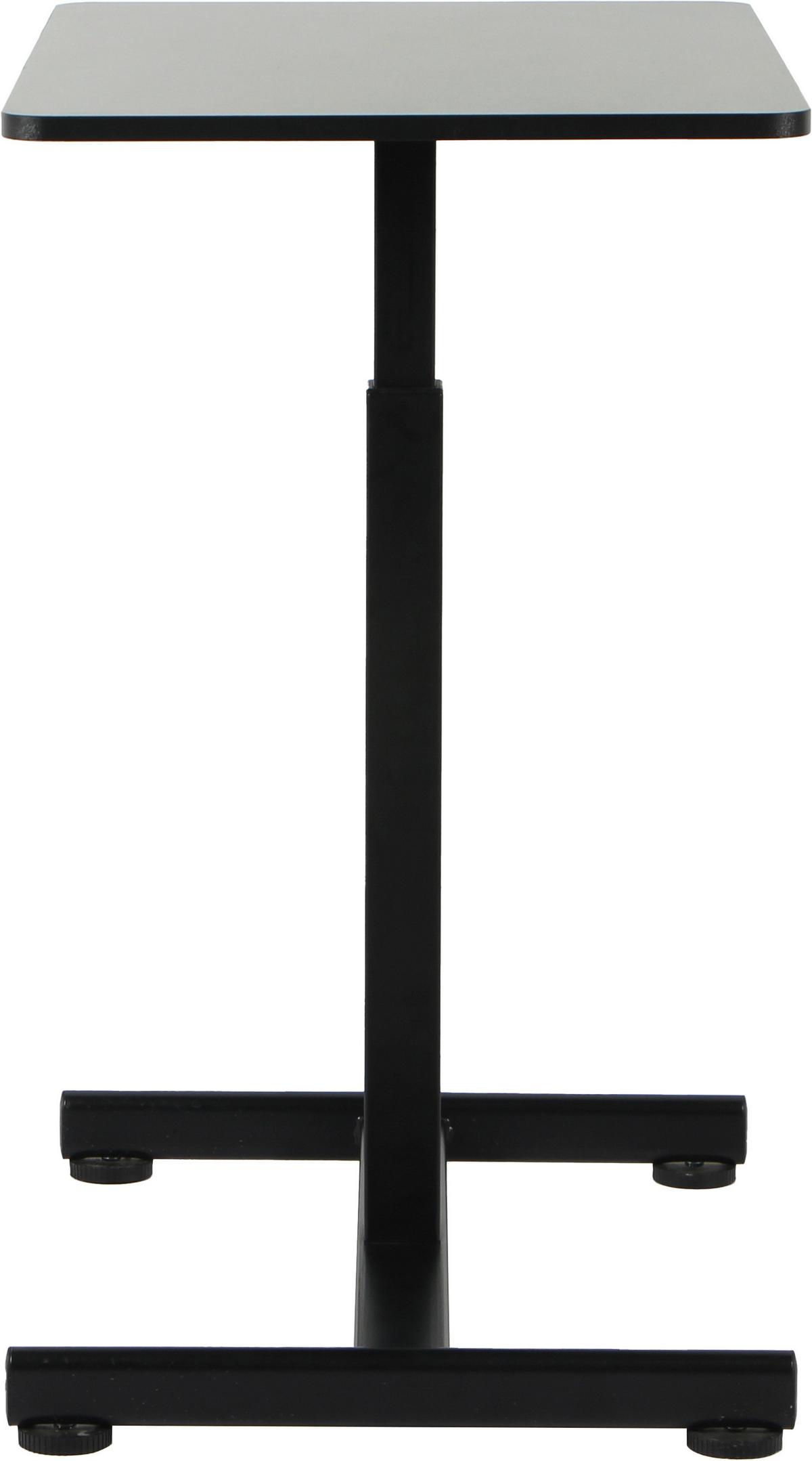 PÍSACÍ STÔL DANNY - čierna, Modern, kov/kompozitné drevo (75/48/75-110cm) - Mömax