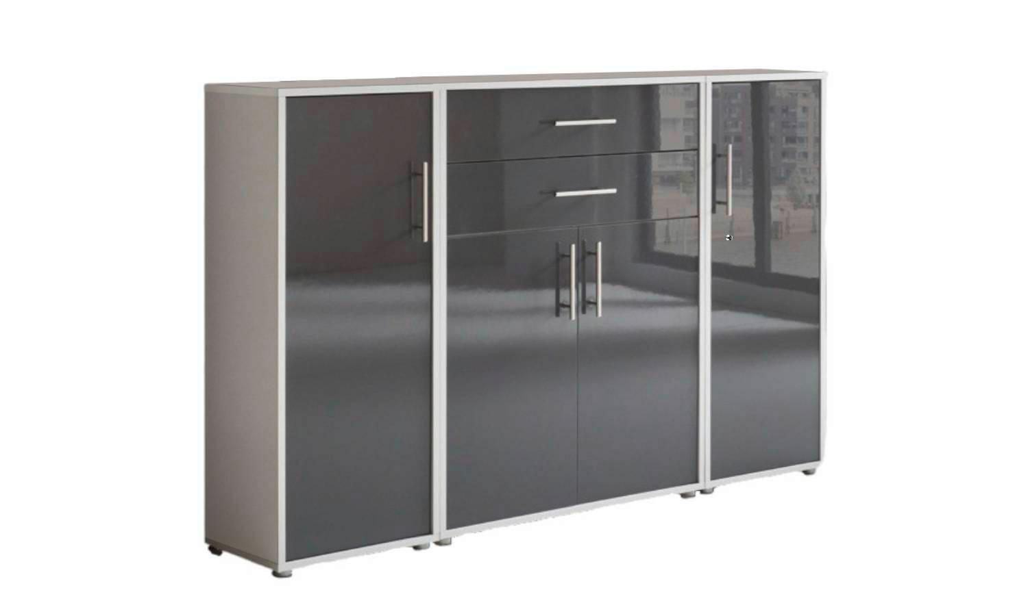 Aktenschrank Office Edition Grau/Anthrazit Hg, B:172,6cm