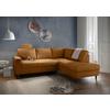 Eckschlafsofa Passione Goldfarben S: 242x200 Cm - Goldfarben/Schwarz, MODERN, Textil (242/200cm) - Livetastic