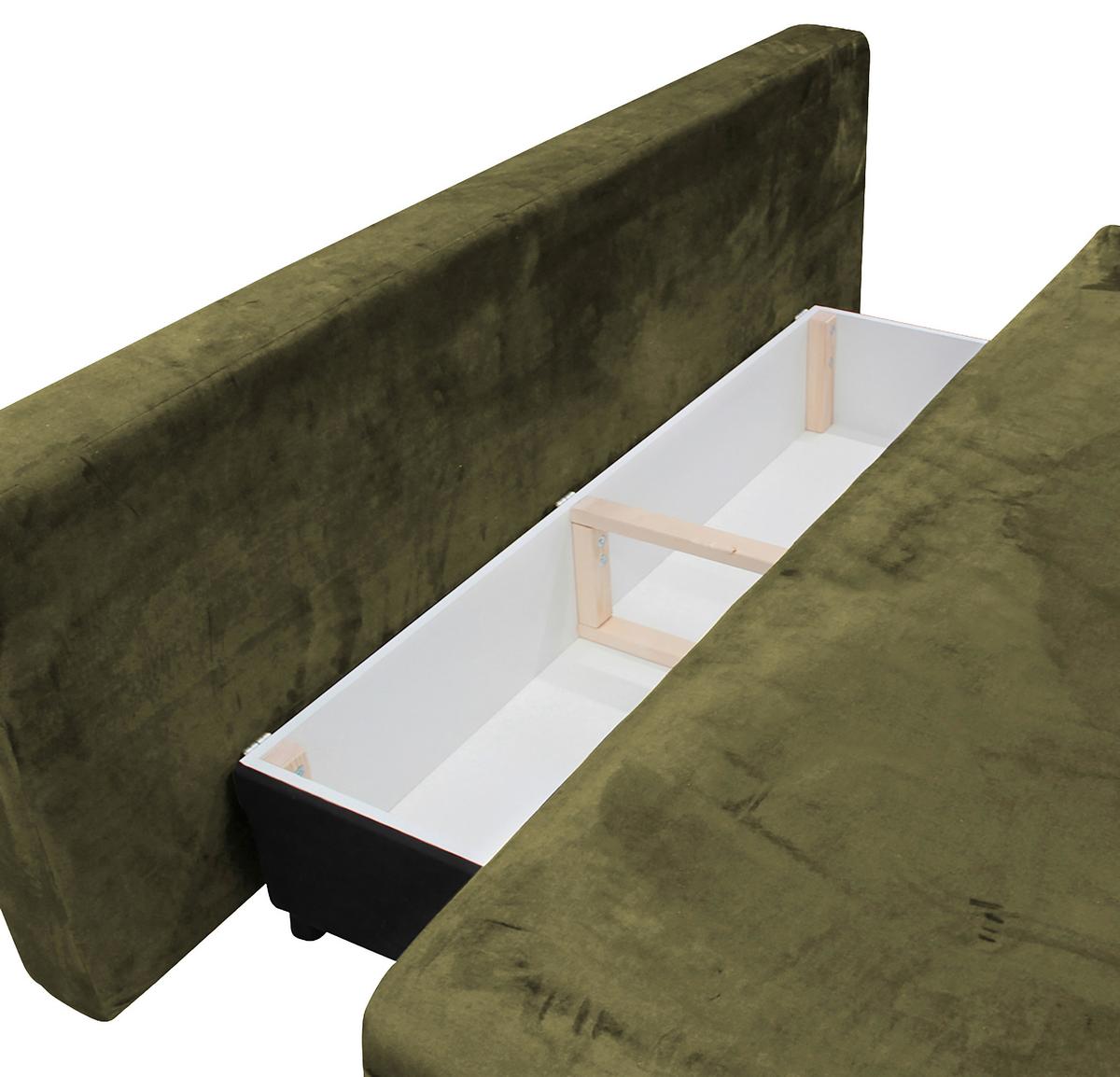 2-sitzer-sofa Mit Schlaffunktion Look B: 217 Cm - Dunkelgrün/Schwarz, Design, Textil (217/73/86/106cm) - MID.YOU