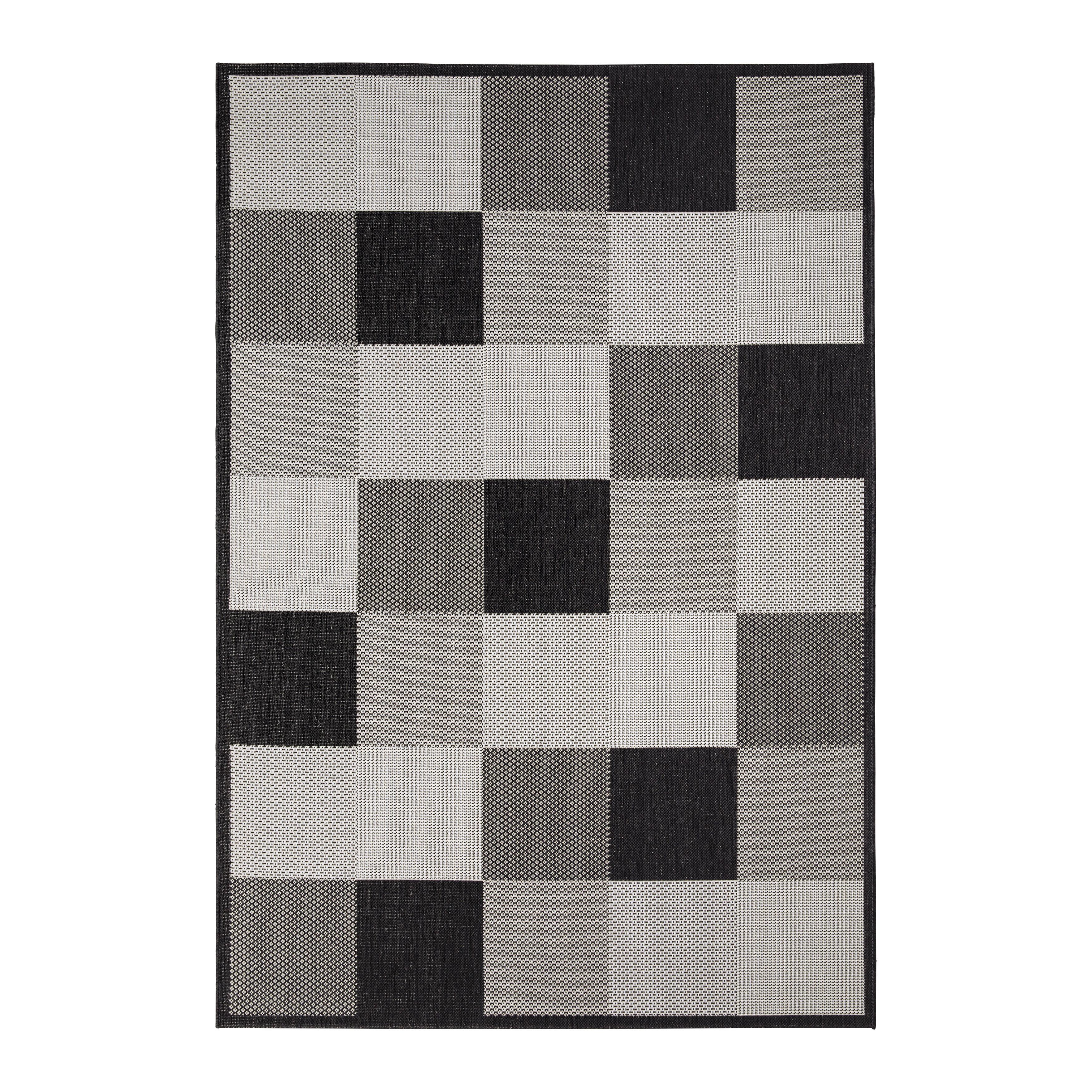 PLOCHO TKANÝ KOBEREC NOAH - čierna/biela, Modern (160/230cm) - Mömax