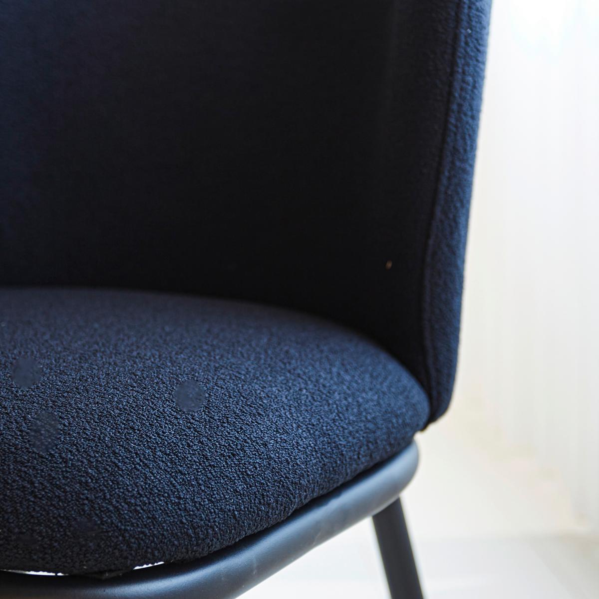 Stuhl-Set Bourges Schwarz B: 52 cm - Schwarz, MODERN, Textil/Metall (52/80/44cm) - MID.YOU