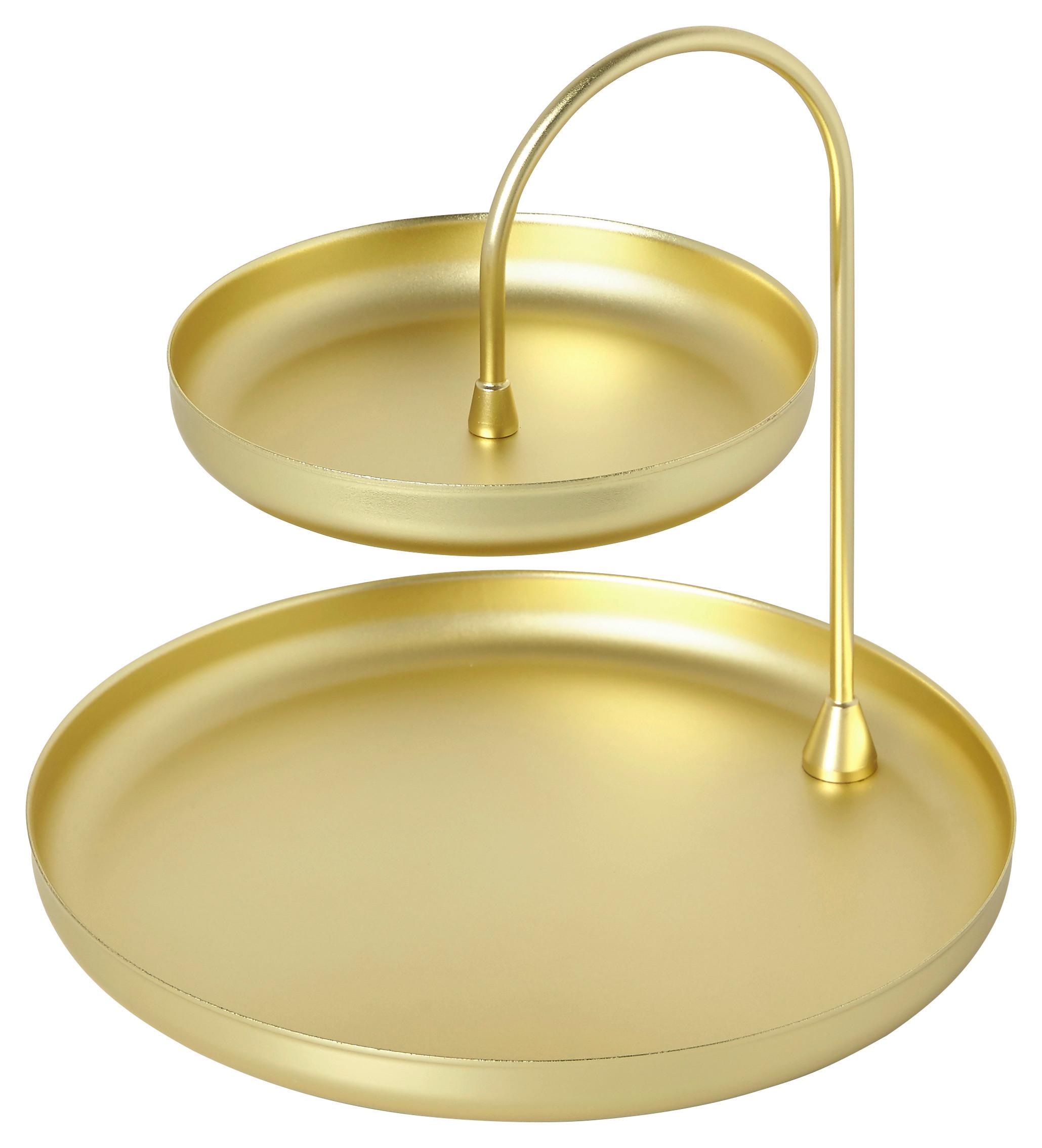 Stojan na cukroví Twice - barvy mosazi, kov/plast (20,32/18,42cm) - Premium Living