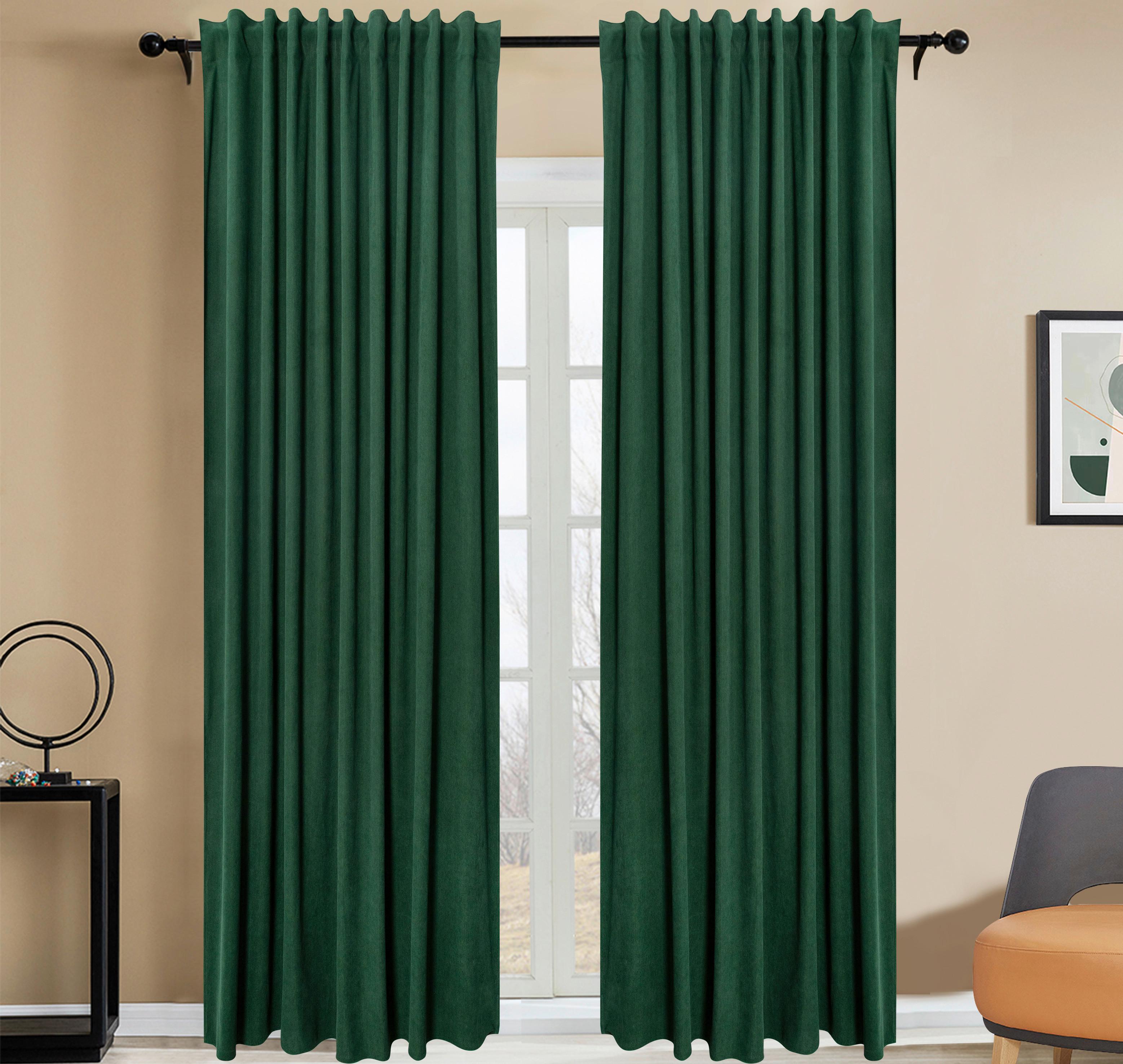 Vorhang mit Multifunktionsband Maren 140x245 cm Grün - Grün, ROMANTIK / LANDHAUS, Textil (140/245cm) - James Wood