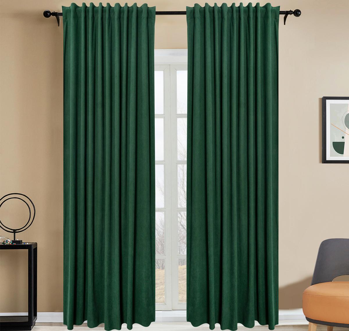 Vorhang mit Multifunktionsband Maren 140x245 cm Grün - Grün, ROMANTIK / LANDHAUS, Textil (140/245cm) - James Wood