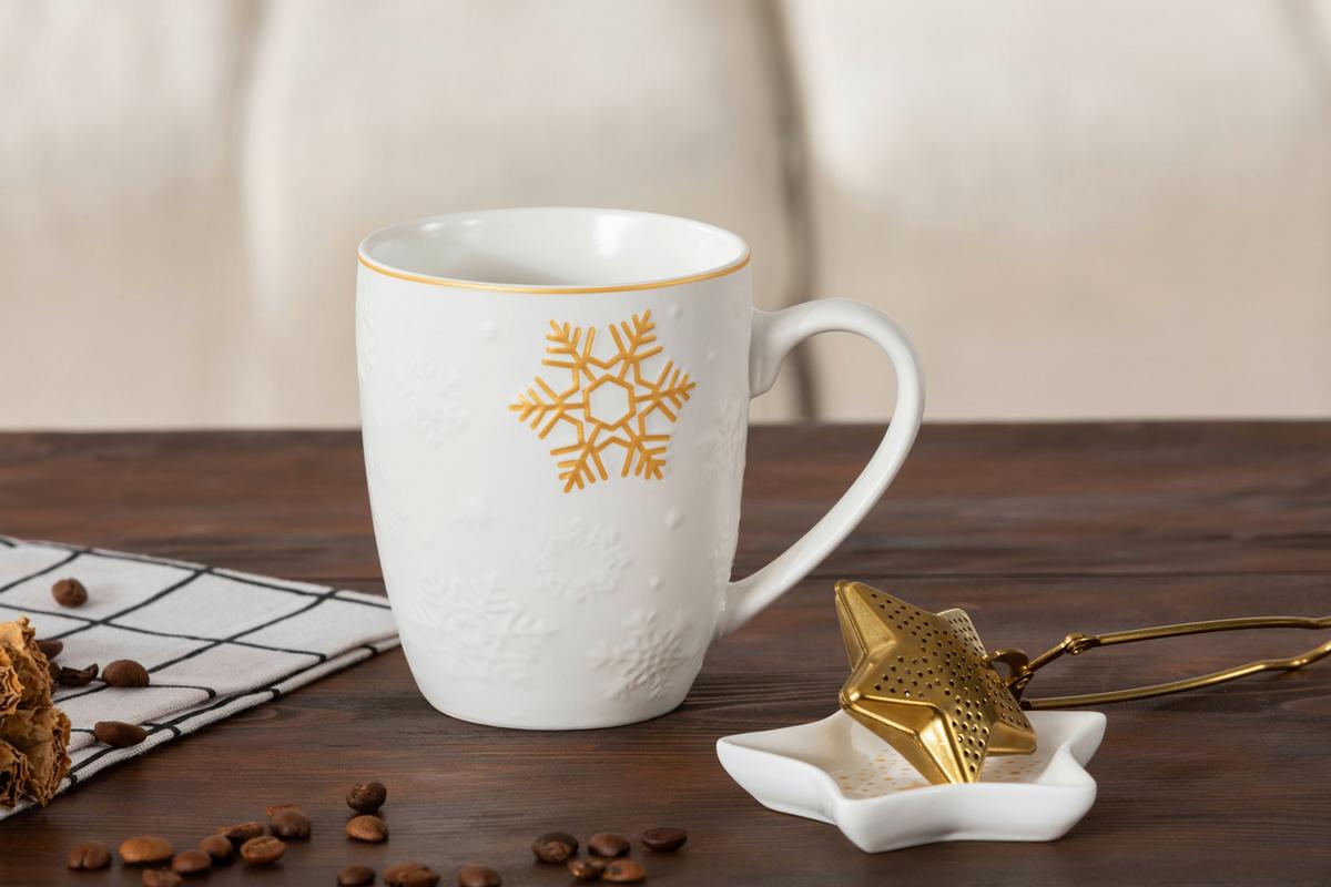 Teeset Christia - Goldfarben/Weiß, Basics, Keramik/Metall - James Wood