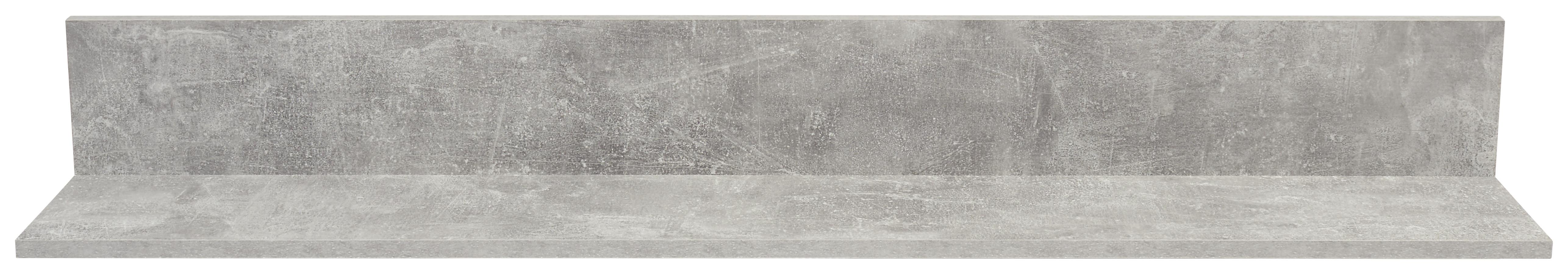 Wandboard Malta B:128cm, Betonoptik Hell Dekor - Grau, MODERN, Holzwerkstoff (128/18/20cm)