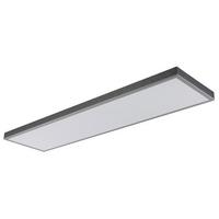 Led-deckenleuchte Doro L:120cm Silberfarben Weiß Dunkelgrau - Dunkelgrau/Silberfarben, Basics, Kunststoff/Metall (120/30/7,5cm) - Globo