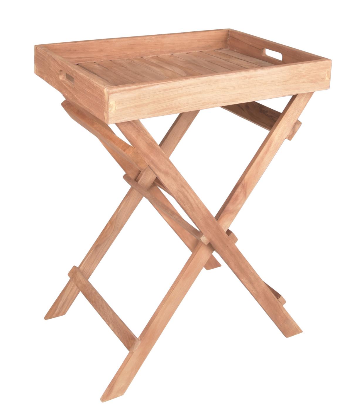 Gartenbeistelltisch Bacan - Braun, Basics, Holz (39/29/50cm) - Gardenson