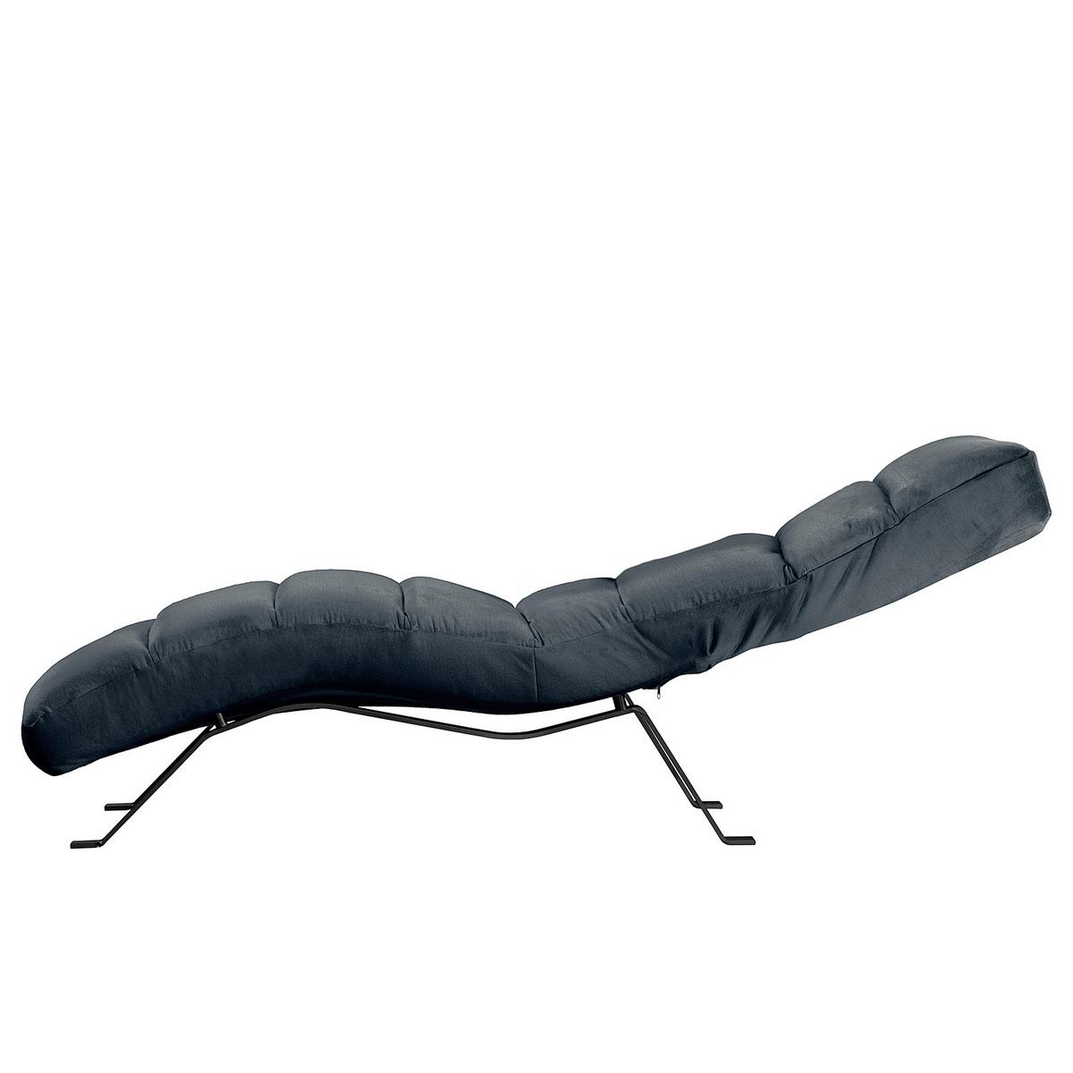 Relaxliege Swing Black Dunkelblau B: 65 Cm - Schwarz/Dunkelblau, Design, Textil (65/65-95/171cm) - Livetastic