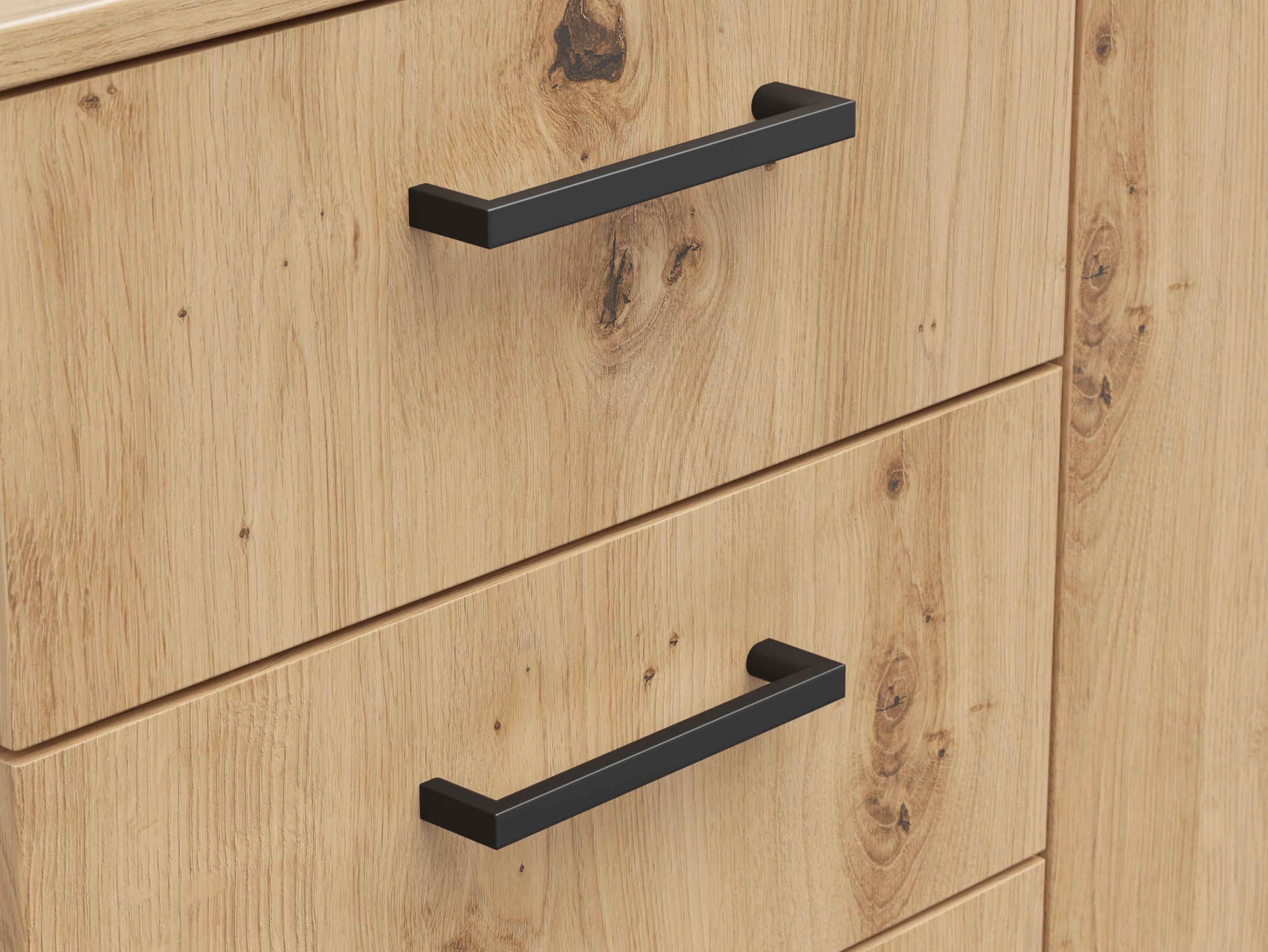 KOMODA MULTI 3D/2DRAWERS, S588-KOM - černá/antracitová, Moderní, kompozitní dřevo/plast (120/83/40cm)