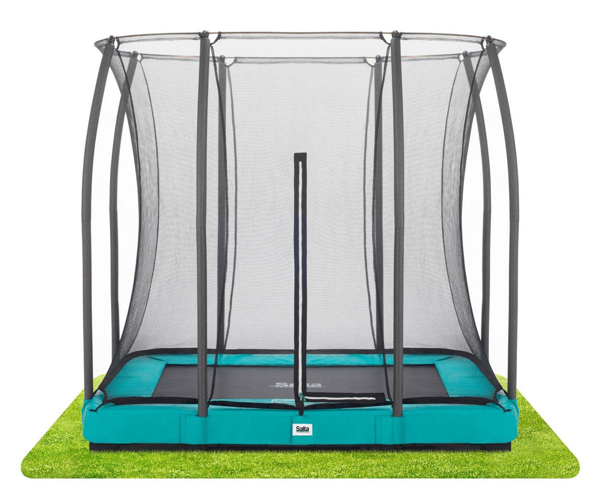 Trampolin Salta Comfort Edition Ground - Grün, Basics, Metall (214/153cm) - Salta