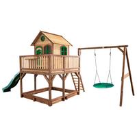 Spielturm A030.154.00 - Braun/Grün, KONVENTIONELL, Holz (613/291/277cm) - Ambia Garden
