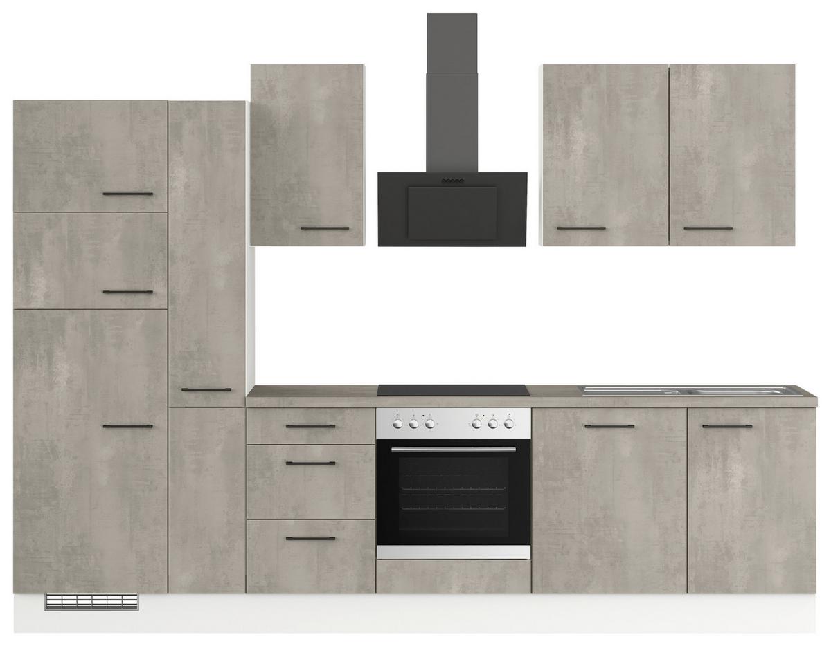 Küchenleerblock Ip1200 - Weiß/Grau, Design, Holzwerkstoff (310cm) - Impuls