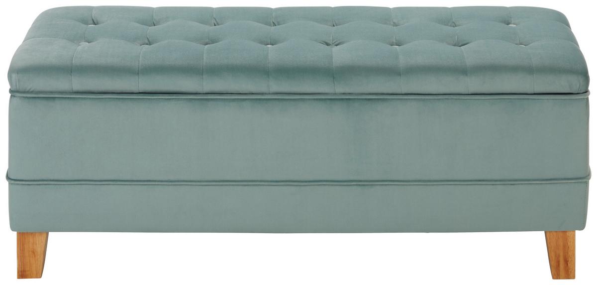 SEDACÍ LAVICE ALISSA -EXKLUSIV- - barvy dubu/zelená, Moderní, dřevo/textil (110/45/42cm) - Premium Living