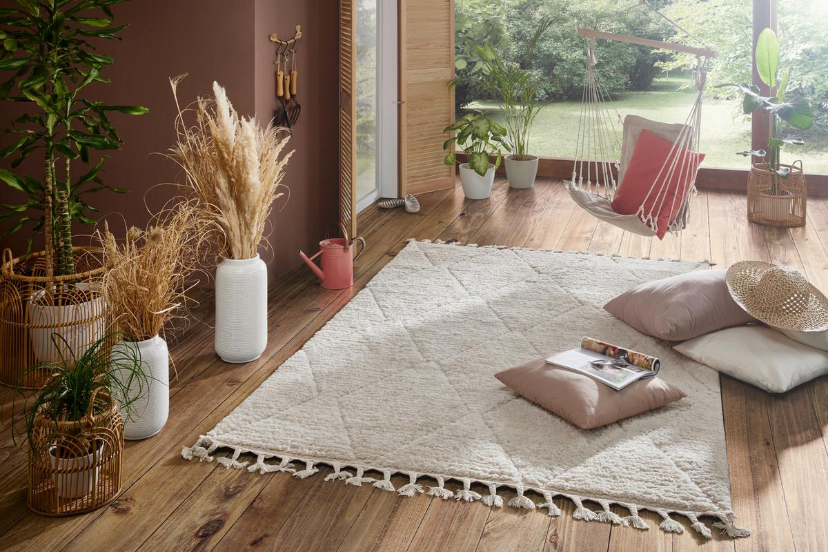 Tkaný koberec Selma 2, 120/170cm - bílá, Basics, textil (120/170cm) - Mömax