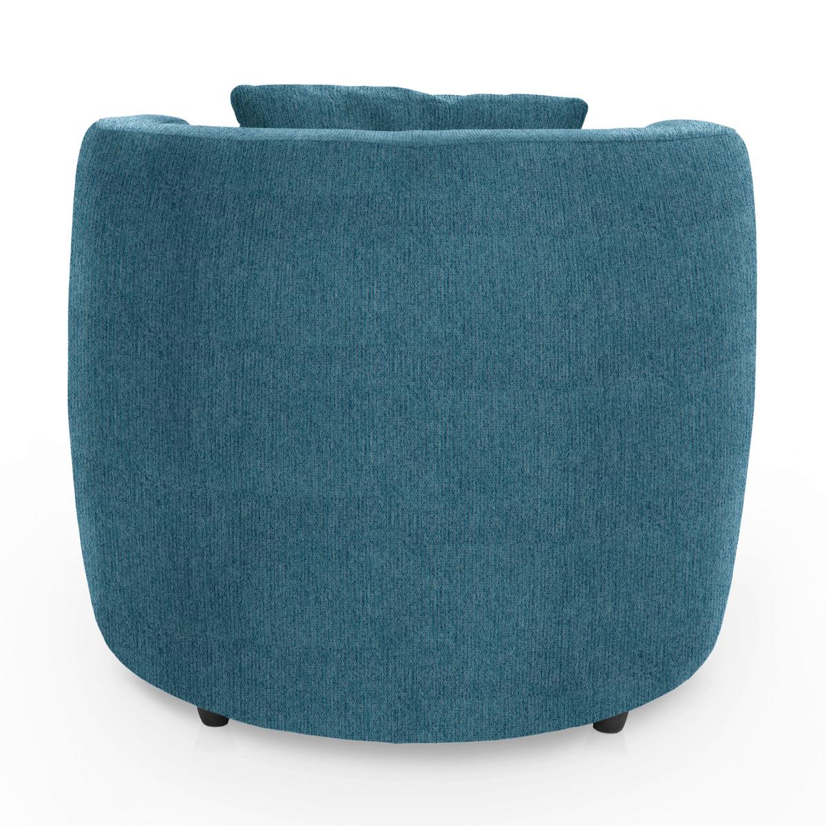 Polstersessel Pina Blau Chenille - Blau/Schwarz, Design, Textil (81/74/81cm) - Livetastic