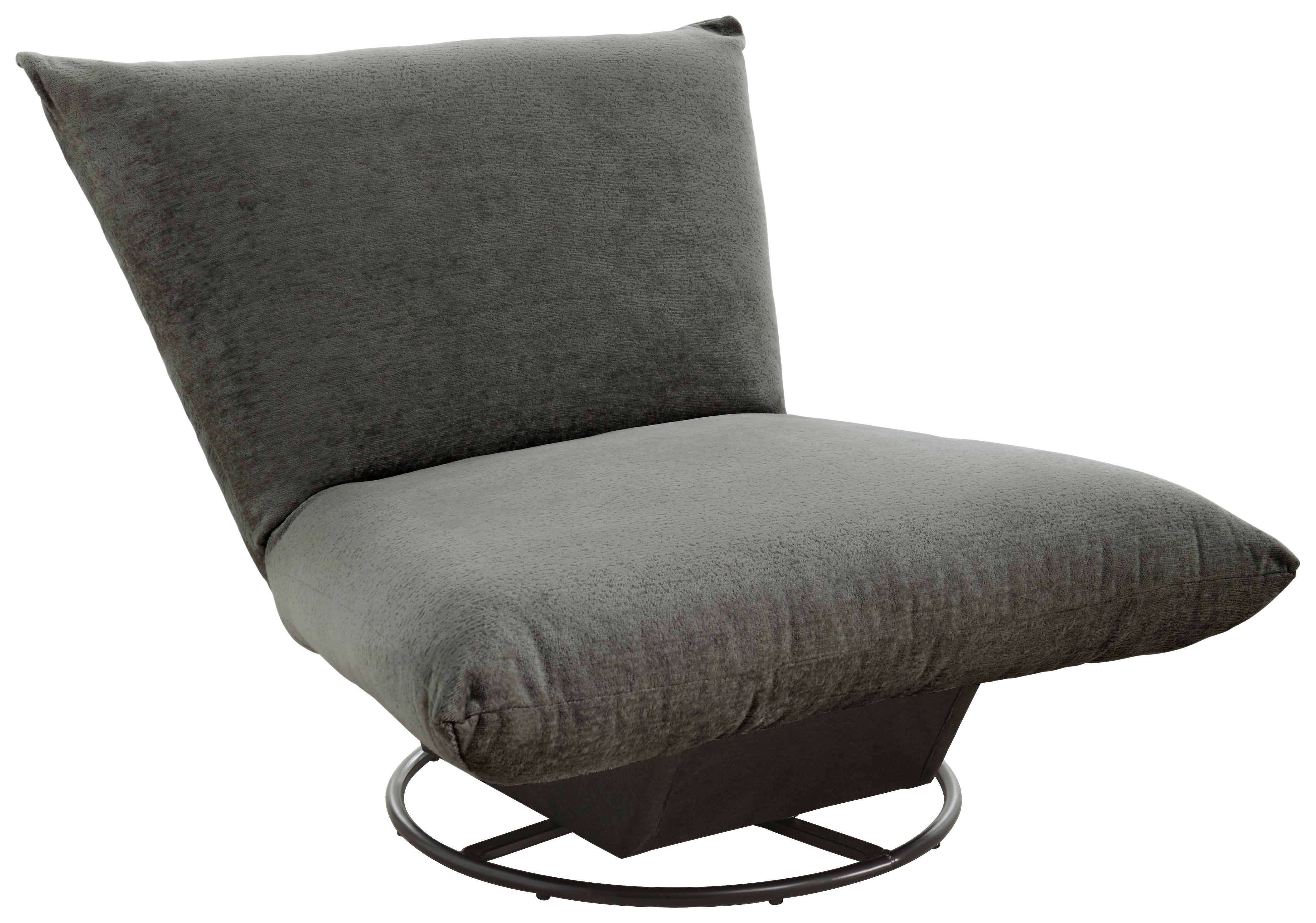 Relaxsessel Cremona Polyester Anthrazit - Anthrazit/Schwarz, Design, Textil (100/78/96cm) - Livetastic