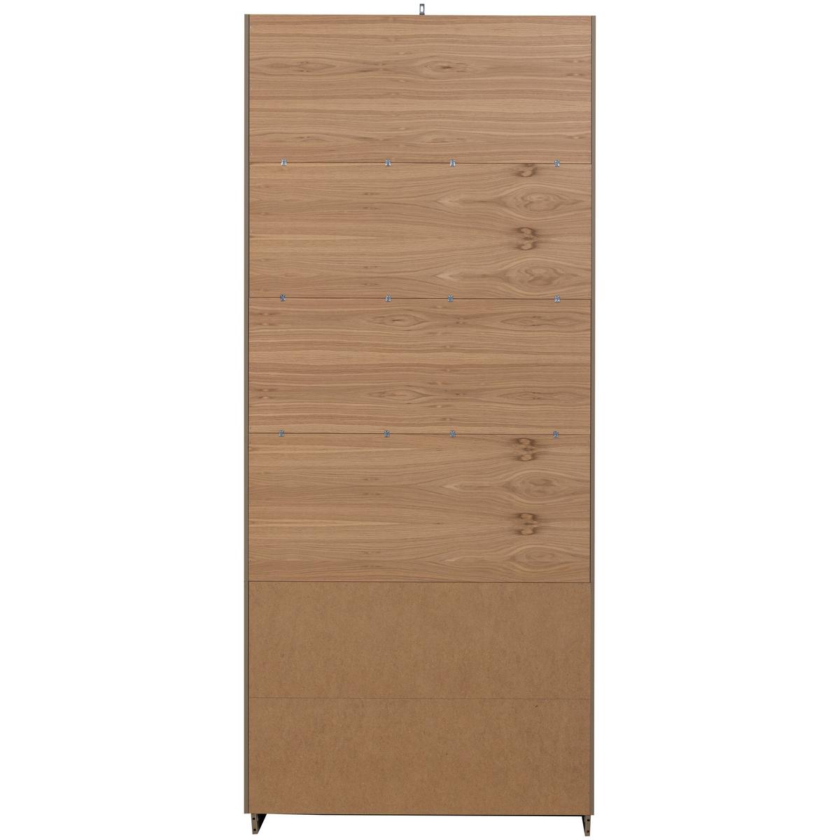 Regal Casa Schlammfarben B: 101 cm - Schlammfarben, Design, Glas/Holz (101/236/40cm) - Livetastic