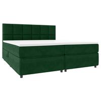 Boxbett mit Topper & Bettkasten 160x200 Garda - Dunkelgrün/Schwarz, KONVENTIONELL, Holzwerkstoff/Textil (160/200cm)