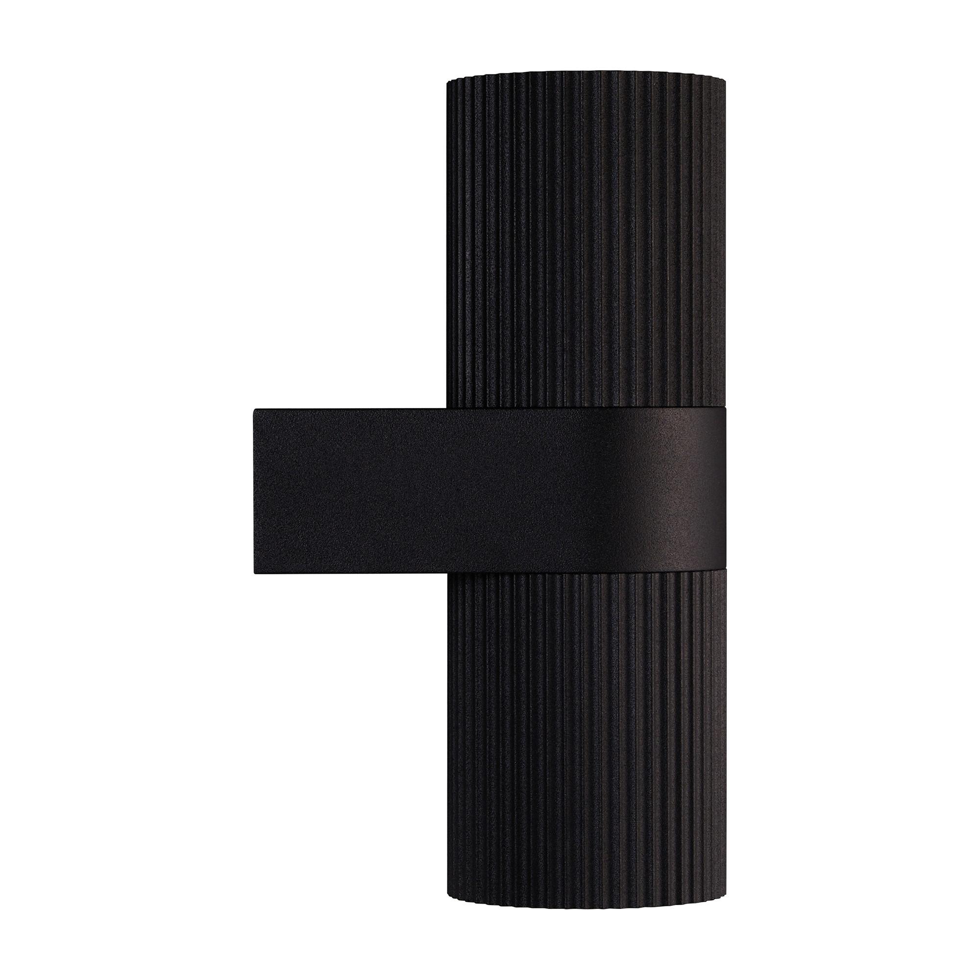 AUSSENWANDLEUCHTE Kyklop Ripple Schwarz B: 14 cm - Schwarz, Design, Metall (14cm) - Nordlux