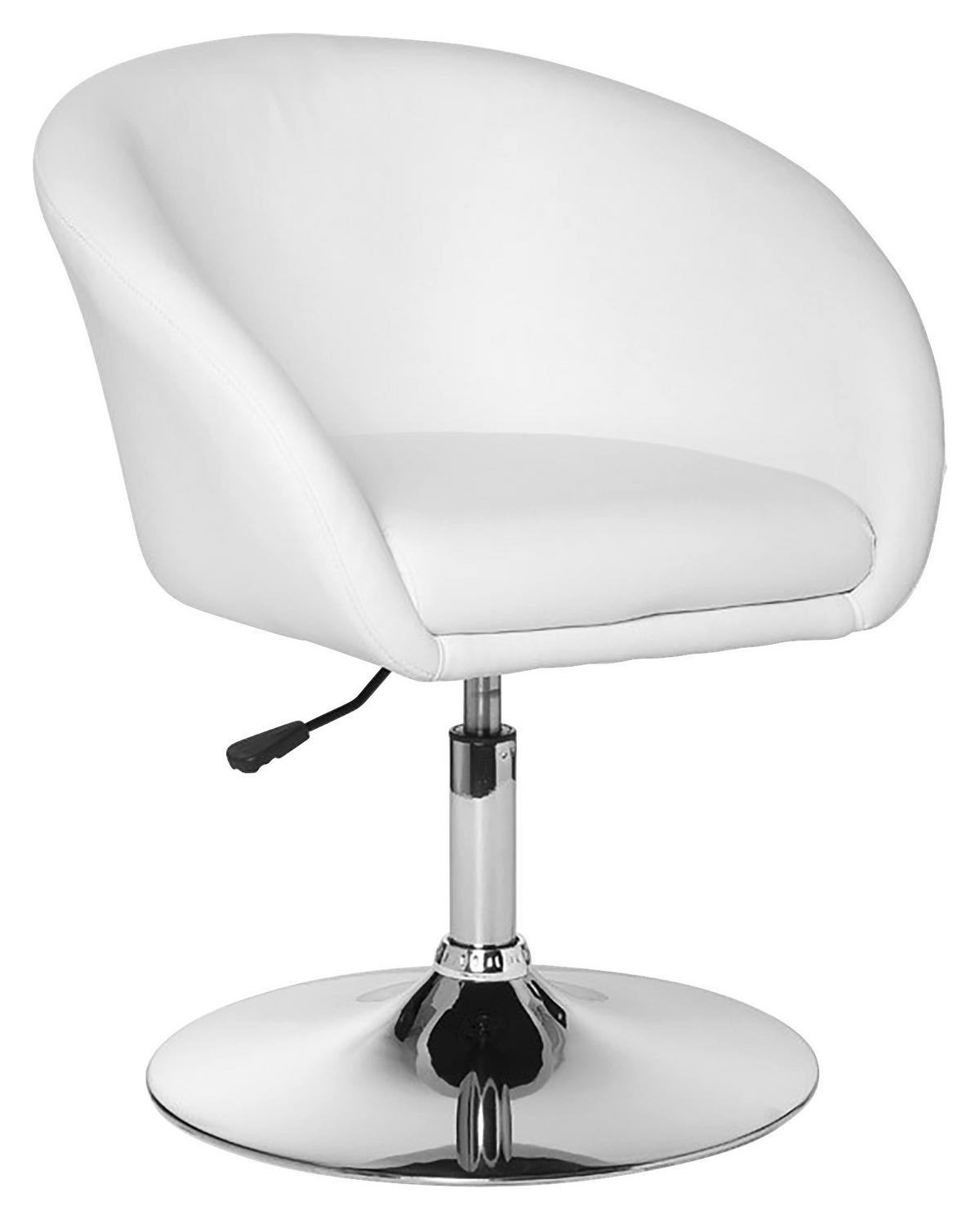 Karosszék Mid.you - krómszínű/fehér, Modern, textil/fém (62/84/55cm) - MID.YOU