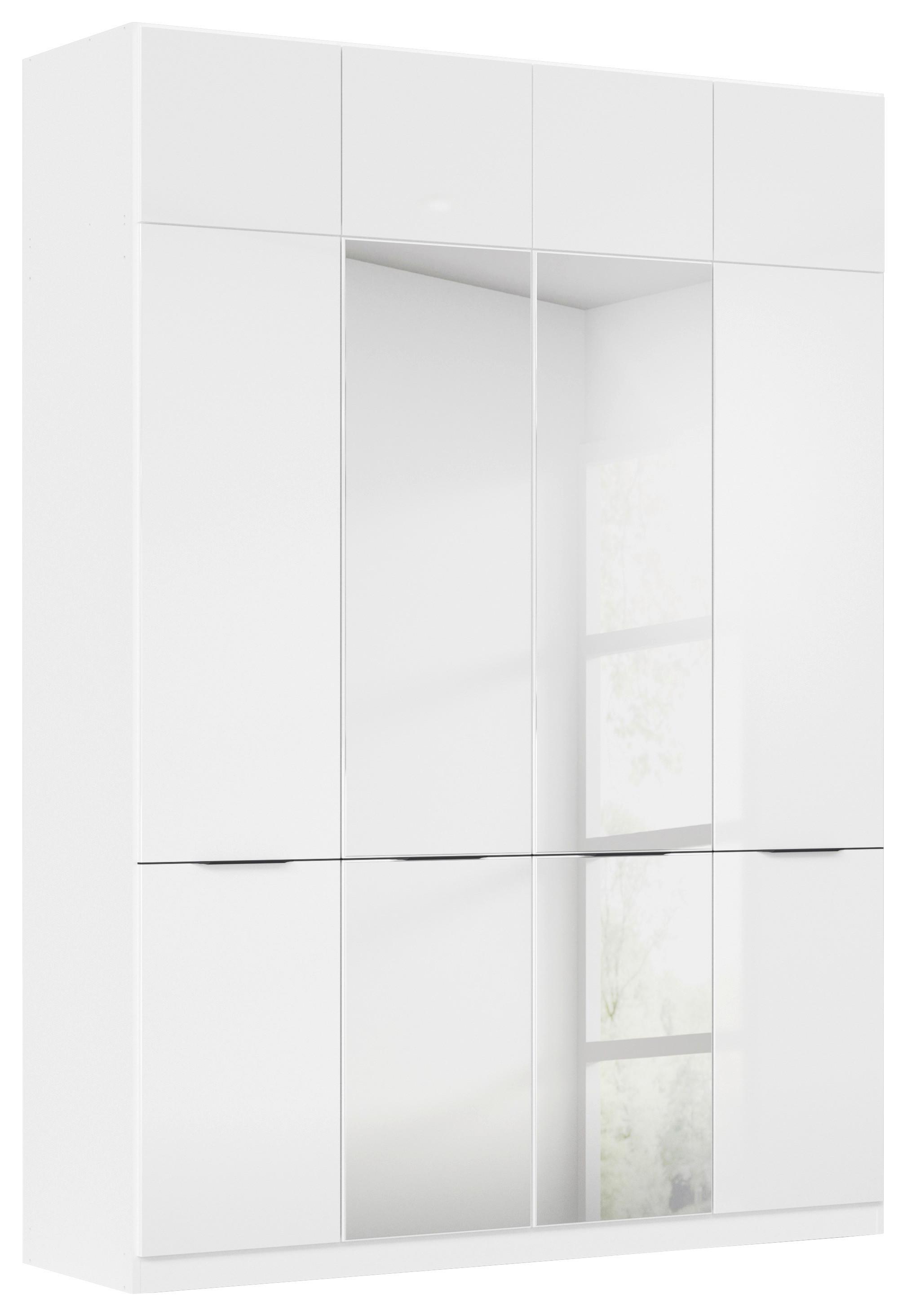 Nadstavec na skriňu MAX - biela/biela s vysokým leskom, Konventionell, kompozitné drevo (181/39/54cm)