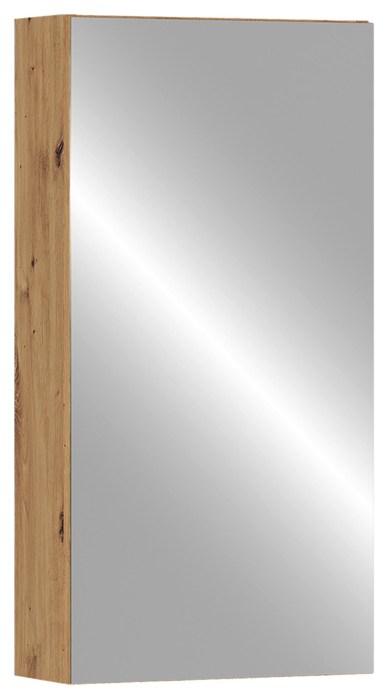 Tükrös Szekrény Ina - Konventionell, faalapú anyag/Üveg (35/77/18cm)