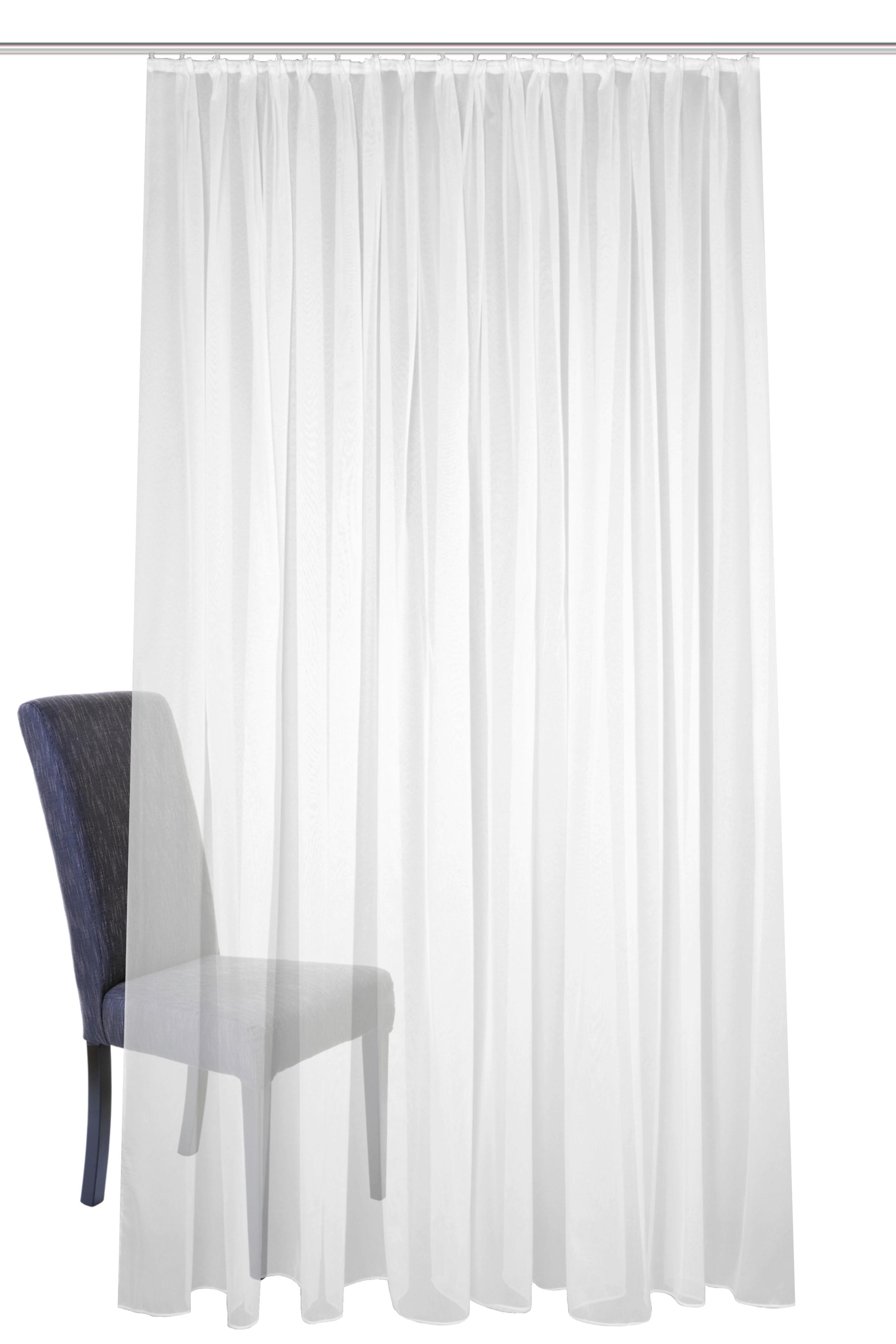 KUSOVÁ ZÁCLONA DAFNE - bílá, Basics, textil (600/120cm) - Schmidt W. Gmbh