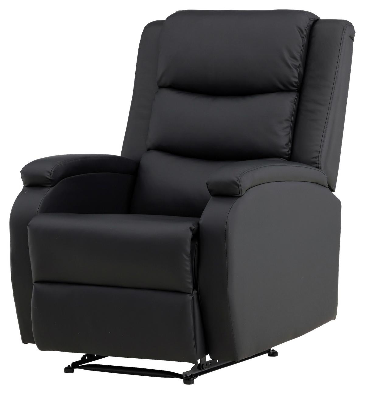 Fernsehsessel Bengt - Schwarz, Basics, Textil/Metall (74/103/92cm) - Livetastic