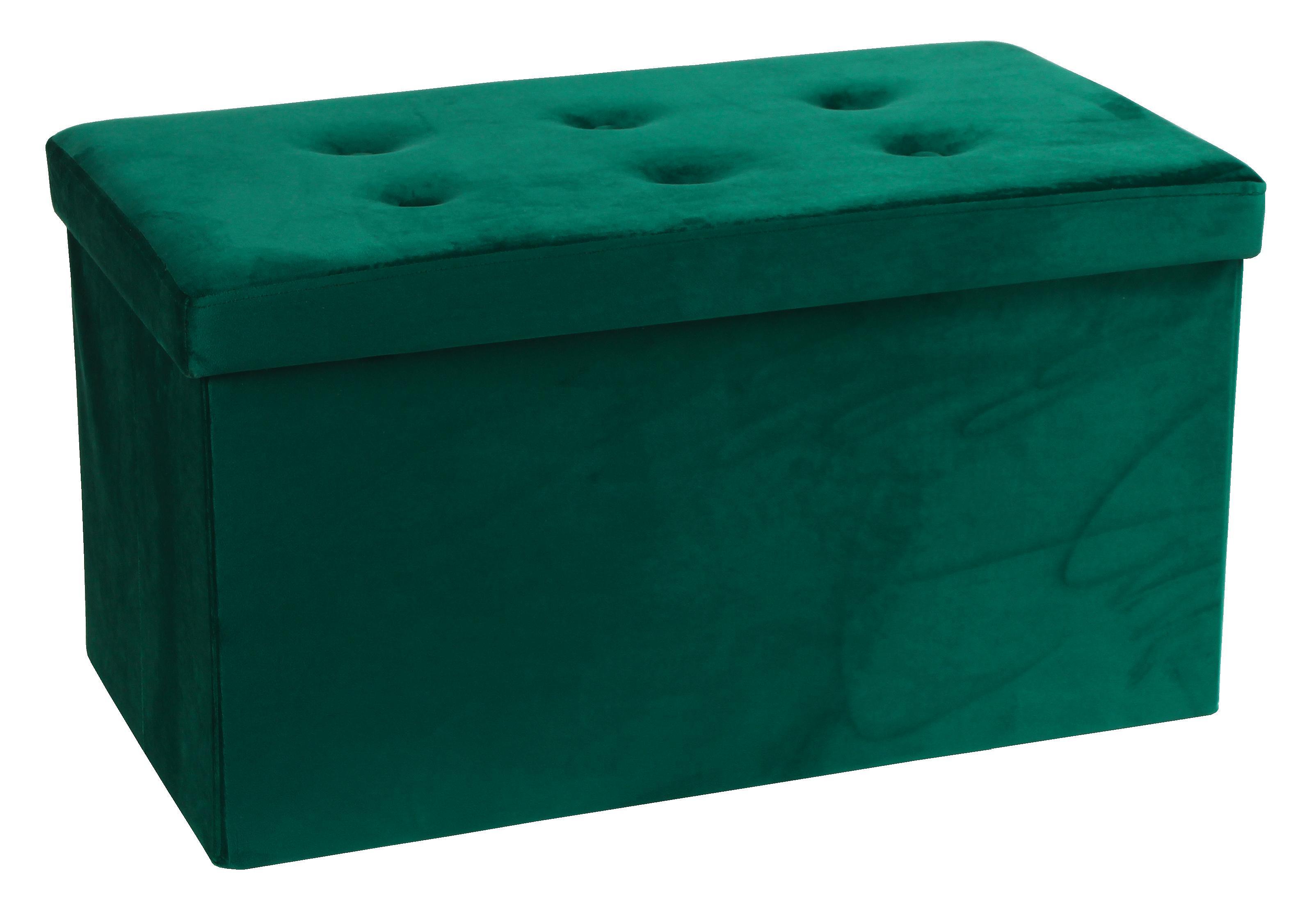 Sitzbank Velvet B: 70 cm Grün - Grün, MODERN, Holzwerkstoff/Textil (70/38/38cm)