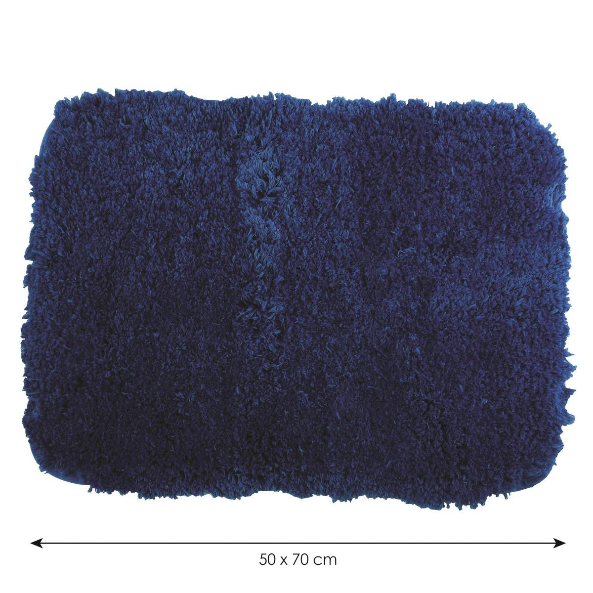Badteppich Dunkelblau 50/70 cm - Dunkelblau, KONVENTIONELL (50/70cm) - Spirella