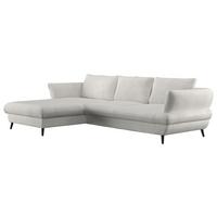 Ecksofa Balou, Creme S: 181x281 cm - Creme/Schwarz, Design, Textil (181/281cm) - Livetastic