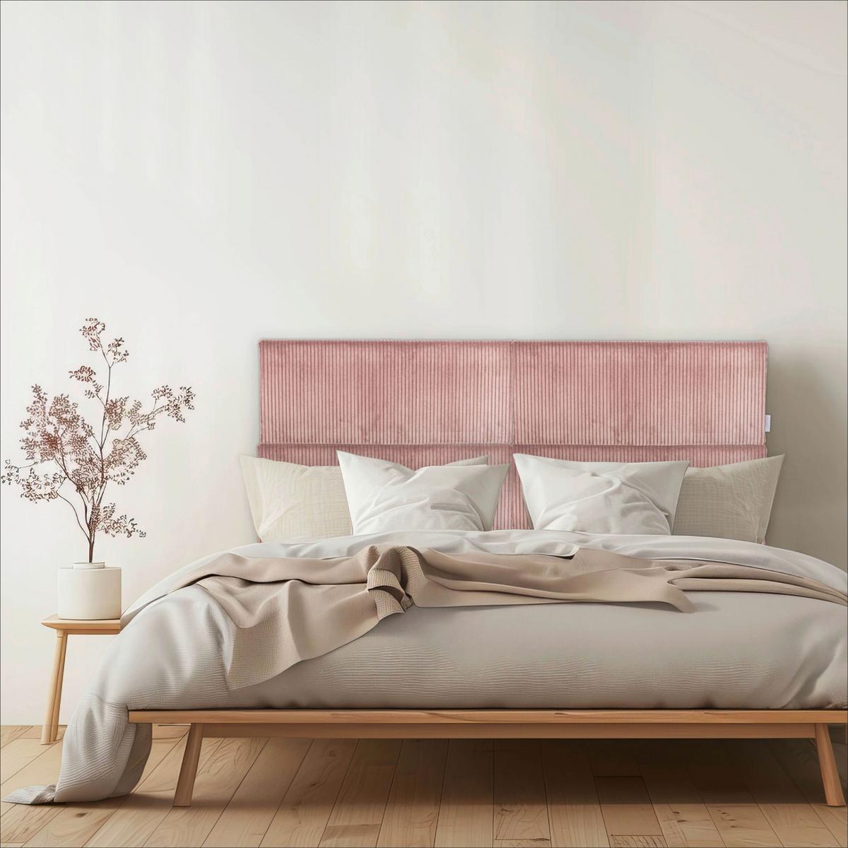 POLSTERPANEEL WANDKISSEN ROSA - Hellrosa, Basics, Kunststoff/Textil (75/30/5cm)