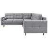 Eckschlafsofa Noret Hellgrau S: 242/242 cm - Dunkelgrau/Eiche Wotan, KONVENTIONELL, Textil (242/242cm) - MID.YOU